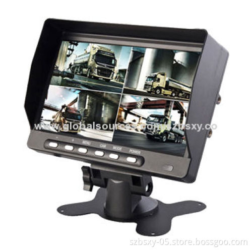 7-inch Quad Digital Car Monitor with Quad for Heavy-duty Equipment